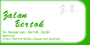 zalan bertok business card