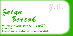 zalan bertok business card